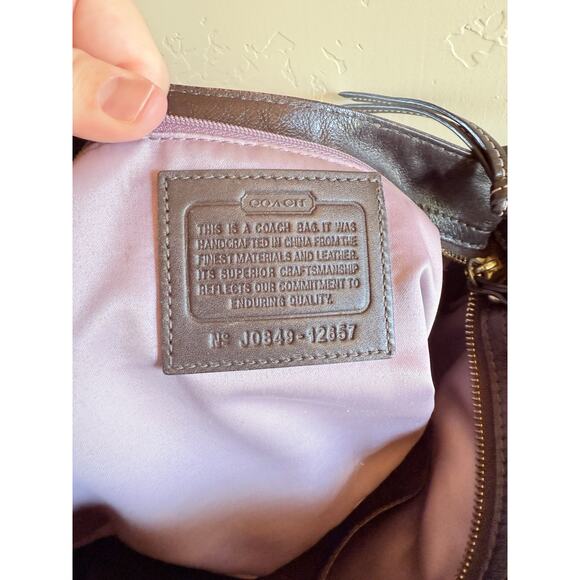 Vintage Coach Zoe Hobo Bag with Box/Dust Bag Brown Leather Chunky Brass Hardware - Picture 14 of 16